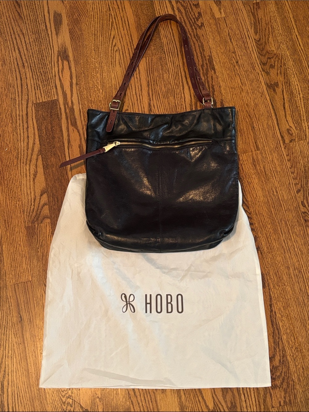 HOBO International Marley Black Soft Leather Shoulder Bag Tote